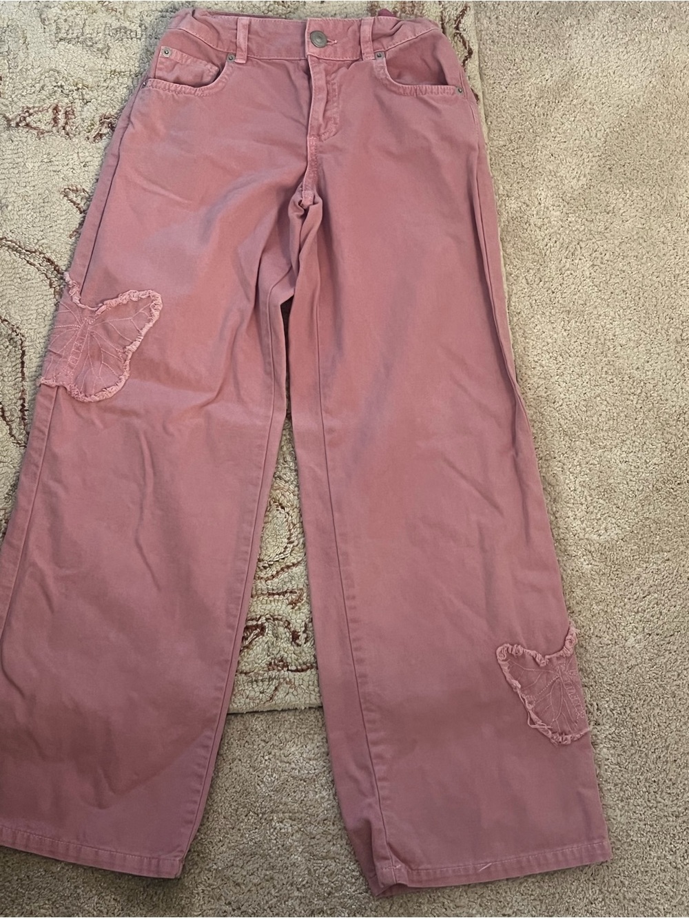 Zara Pink Girls' Denim Jeans